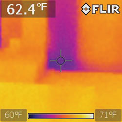 FLIR i3 resolution on missing insulation from 15 feet
