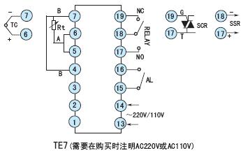 TE7温控表|Toky东崎TE7经济型PID温控表 接线图